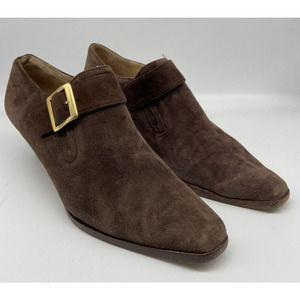 Bob Ellis Shoes Women‎ 8.5 Vintage Claudia City All Leather Buckle Italy Heel